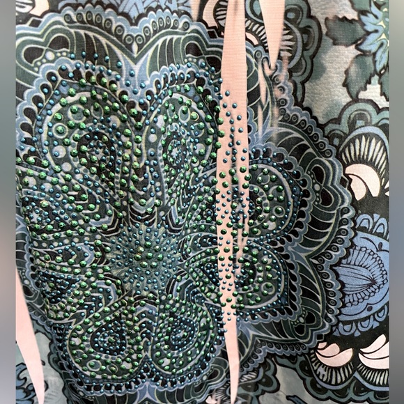 Two fabulous cover ups. Large in a turquoise colour with beads & bling & a brown - Picture 4 of 12